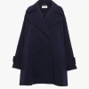 Abrigo cruzado oversize de lana