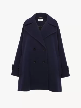Abrigo cruzado oversize de lana