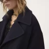 Abrigo cruzado oversize de lana