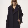 Abrigo cruzado oversize de lana