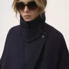 Abrigo cruzado oversize de lana
