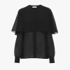 Blusa capa en georgette de seda