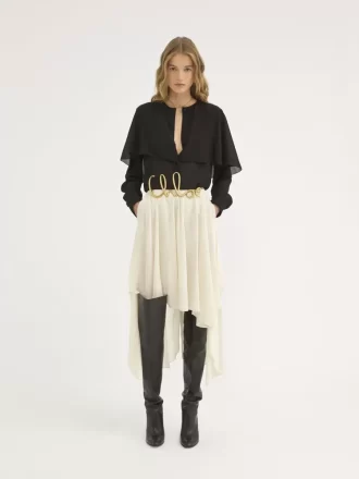 Blusa capa en georgette de seda