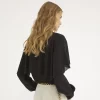 Blusa capa en georgette de seda