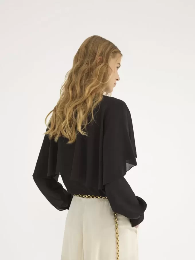 Blusa capa en georgette de seda