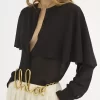 Blusa capa en georgette de seda