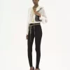 Blusa con volantes en georgette de seda