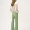 Blusa fruncida en muselina de seda y encaje