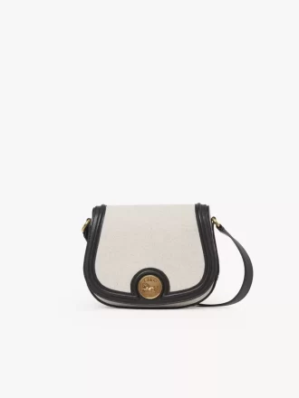 Bolsa de sillín Horse Medal en lona y piel granulada
