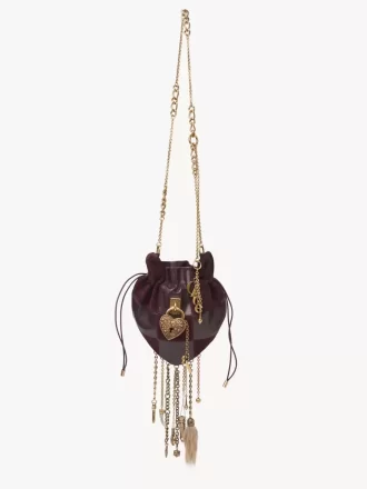 Bolso bandolera Château Treasures en piel granulada y ante
