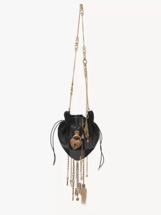 Bolso bandolera Château Treasures en piel granulada y ante