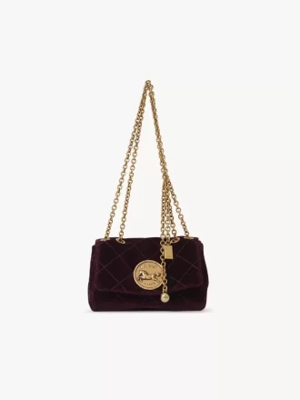 Bolso bandolera pequeño Chloé Heritage de terciopelo