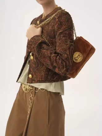 Bolso bandolera pequeño Chloé Heritage de terciopelo