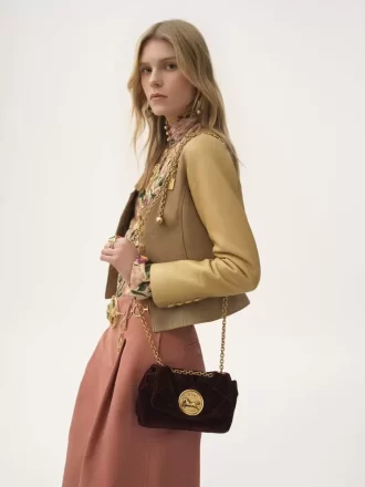 Bolso bandolera pequeño Chloé Heritage de terciopelo