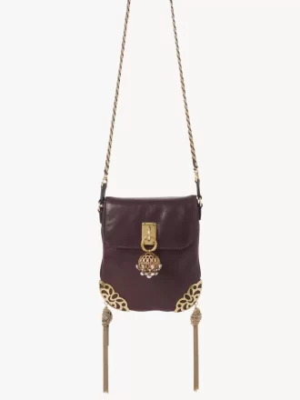Bolso con solapa y cadena Château Treasures en piel granulada