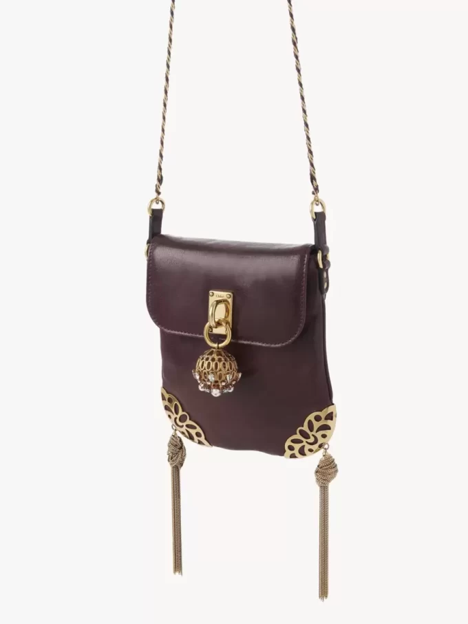 Bolso con solapa y cadena Château Treasures en piel granulada Bolso con solapa y cadena Château Treasures en piel granulada