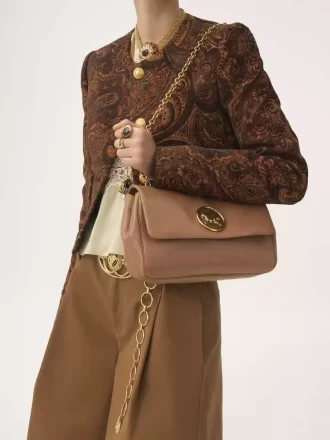 Bolso de hombro Chloé Heritage en piel granulada