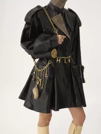 Bolso de hombro Château Treasures en piel granulada