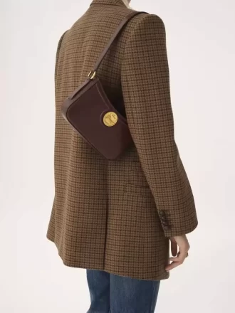 Bolso de hombro Horse Medal en piel granulada