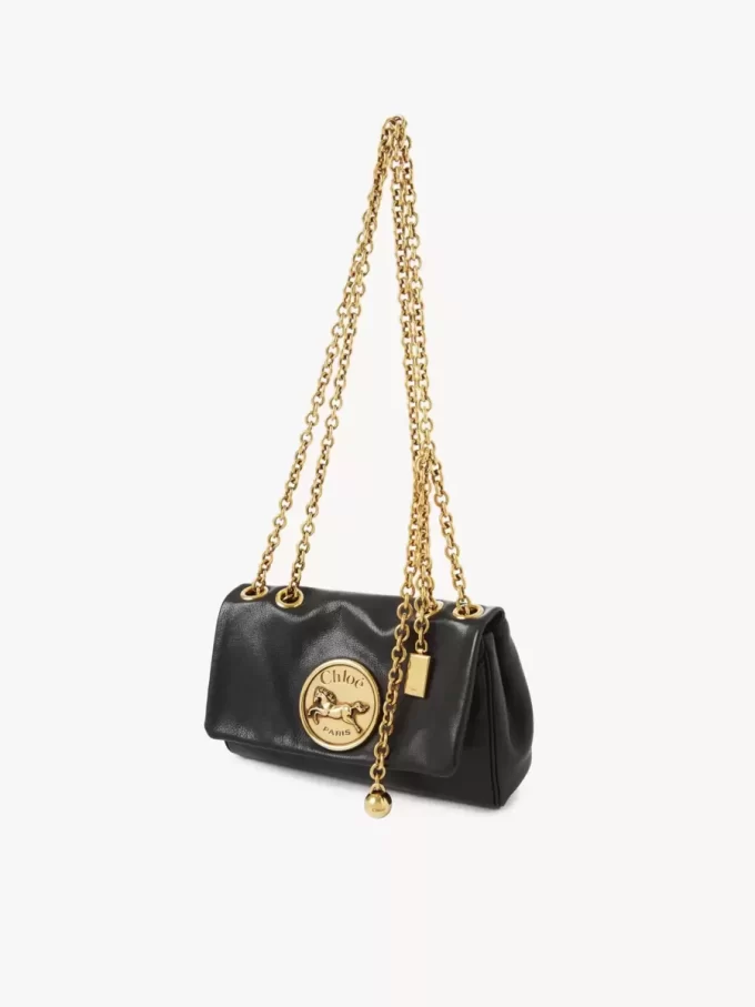 Bolso de hombro pequeño Chloé Heritage de piel granulada Bolso de hombro pequeño Chloé Heritage de piel granulada