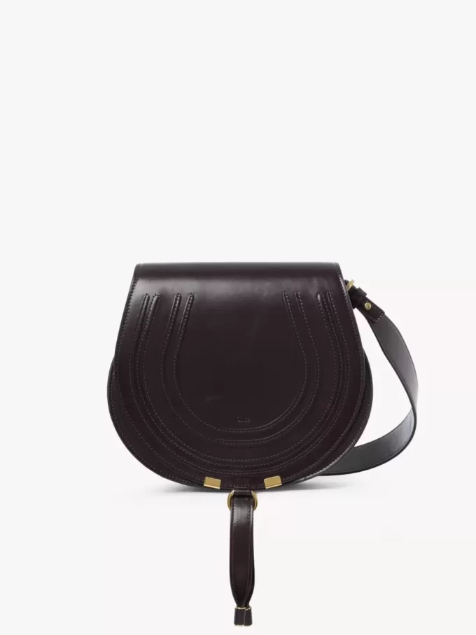 Bolso de sillín Marcie en piel brillante