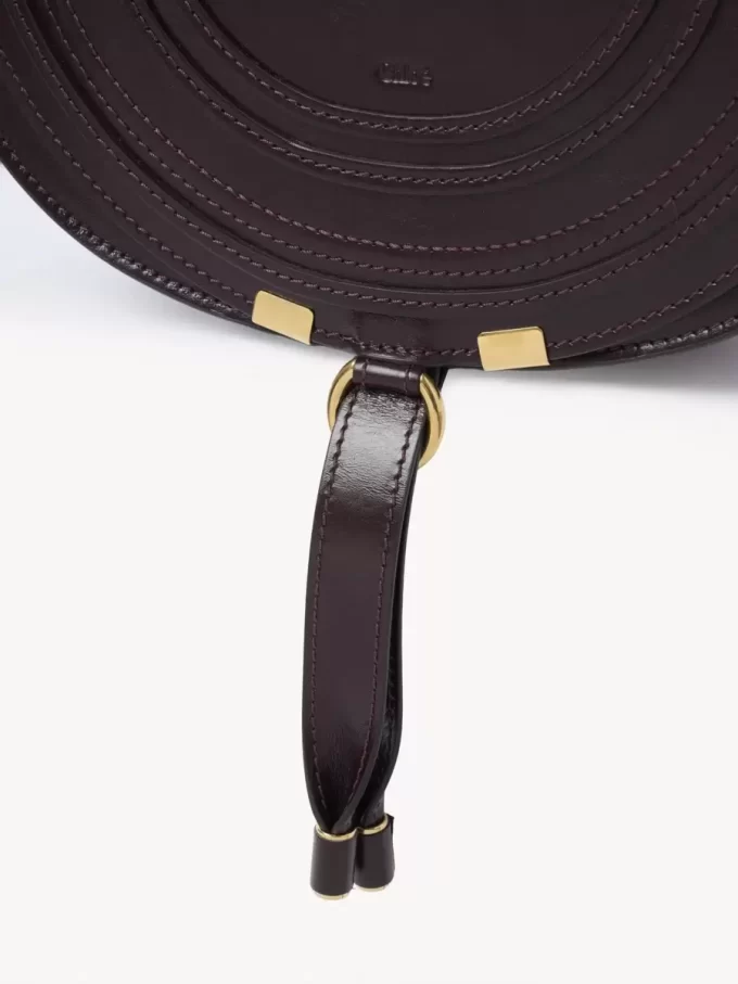 Bolso de sillín Marcie en piel brillante