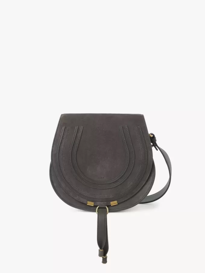 Bolso de sillín Marcie en piel de ante