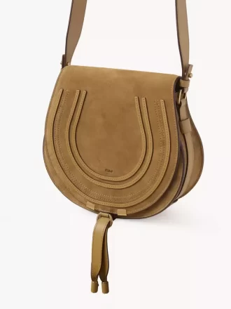 Bolso de sillín Marcie en piel de ante