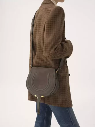 Bolso de sillín Marcie en piel de ante