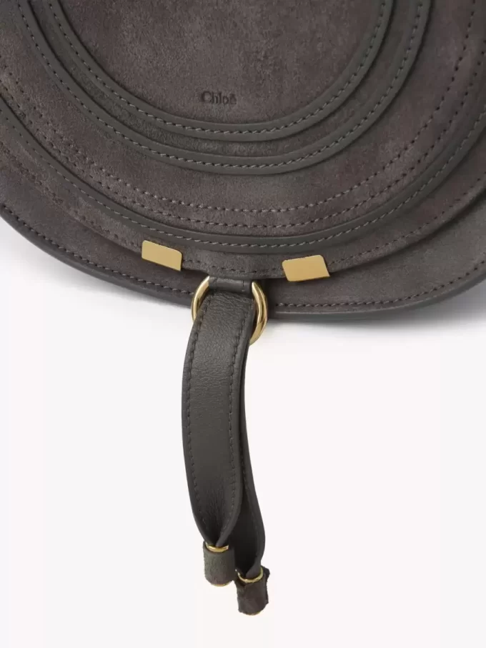Bolso de sillín Marcie en piel de ante