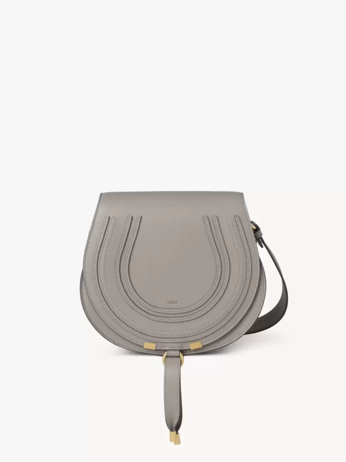 Bolso de sillín Marcie en piel granulada Bolso de sillín Marcie en piel granulada