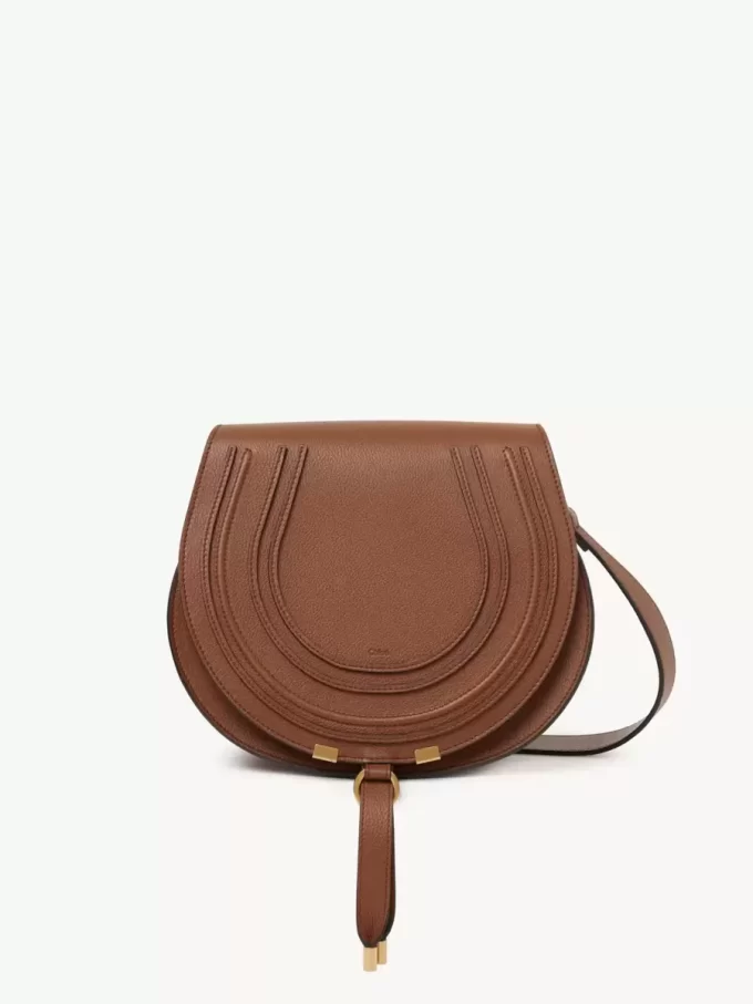 Bolso de sillín Marcie en piel granulada Bolso de sillín Marcie en piel granulada