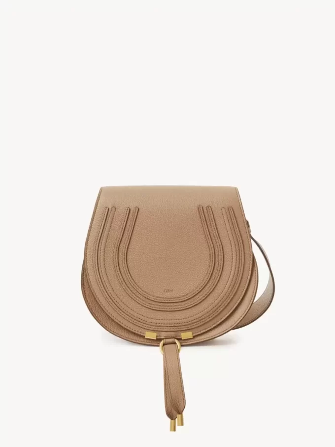 Bolso de sillín Marcie en piel granulada Bolso de sillín Marcie en piel granulada