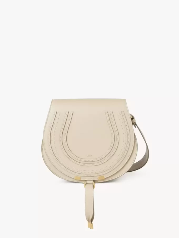 Bolso de sillín Marcie en piel granulada Bolso de sillín Marcie en piel granulada