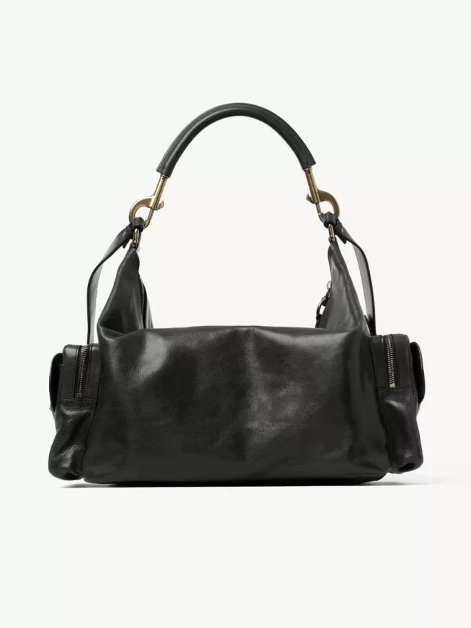 Bolso grande para cámara en piel brillante Bolso grande para cámara en piel brillante