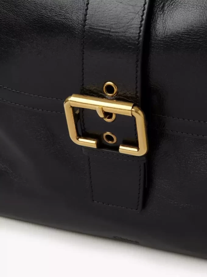 Bolso grande para cámara en piel brillante Bolso grande para cámara en piel brillante