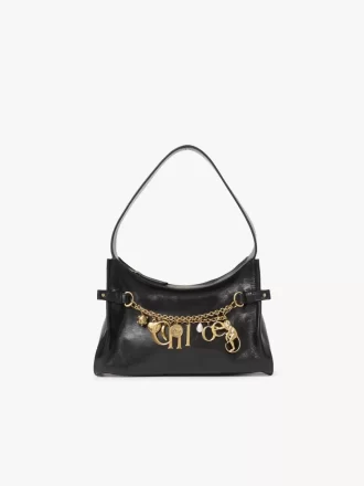 Bolso hobo Chloé Charms de piel brillante