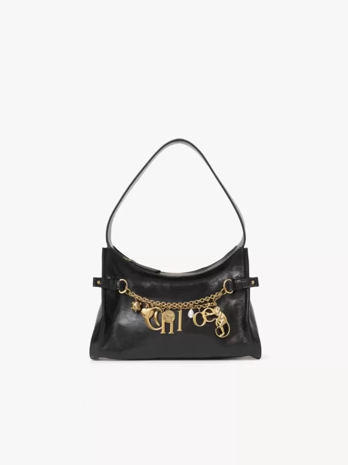 Bolso hobo Chloé Charms de piel brillante Bolso hobo Chloé Charms de piel brillante
