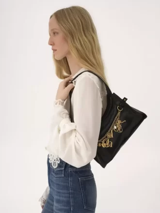 Bolso hobo Chloé Charms de piel brillante