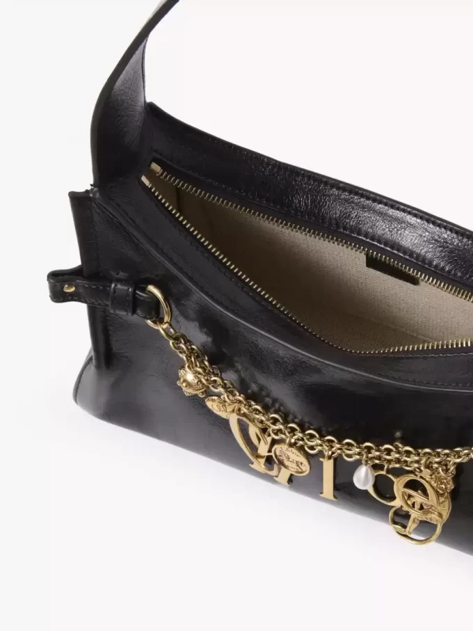 Bolso hobo Chloé Charms de piel brillante Bolso hobo Chloé Charms de piel brillante