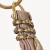 Bolso hobo con pulsera de serpiente pequeña en piel granulada Bolso hobo con pulsera de serpiente pequeña en piel granulada