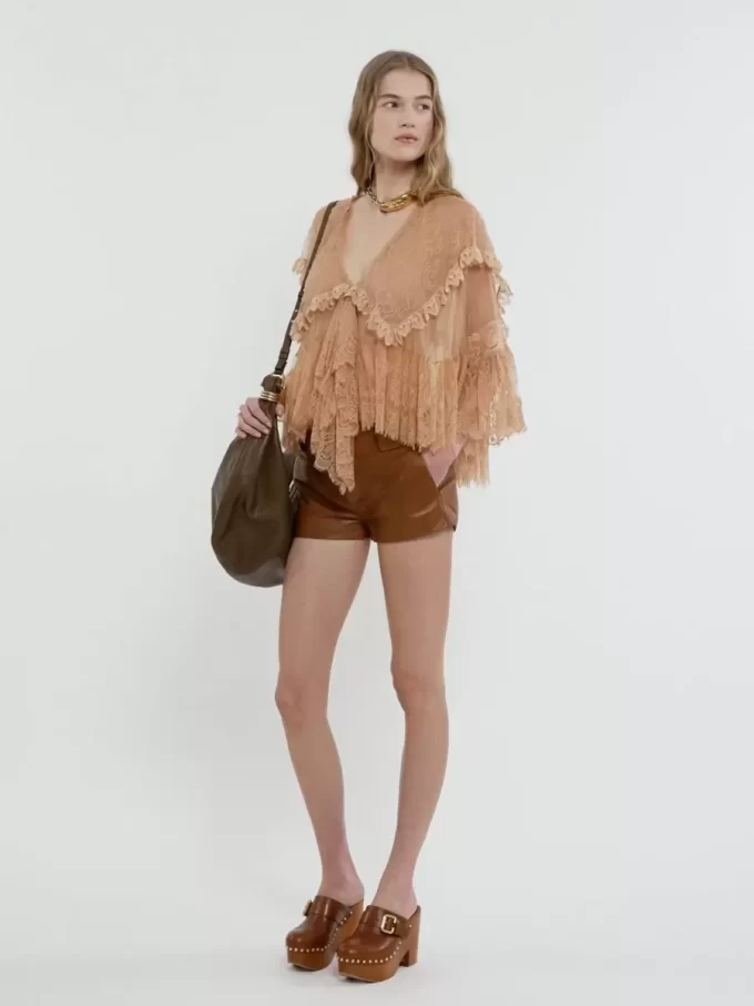 Bolso Hobo de pulsera grande en piel granulada Bolso Hobo de pulsera grande en piel granulada