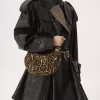 Bolso hobo Mini Bracelet de piel de oveja con estampado de leopardo Bolso hobo Mini Bracelet de piel de oveja con estampado de leopardo