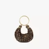 Bolso hobo Mini Bracelet de piel de oveja con estampado de leopardo Bolso hobo Mini Bracelet de piel de oveja con estampado de leopardo