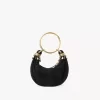 Bolso hobo Mini con pulsera de cuentas en piel de ante Bolso hobo Mini con pulsera de cuentas en piel de ante
