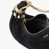 Bolso hobo Mini con pulsera de cuentas en piel de ante Bolso hobo Mini con pulsera de cuentas en piel de ante