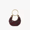 Bolso hobo mini pulsera en piel de ante y piel de serpiente Bolso hobo mini pulsera en piel de ante y piel de serpiente