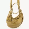 Bolso hobo mini pulsera en piel de ante y piel de serpiente Bolso hobo mini pulsera en piel de ante y piel de serpiente