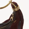 Bolso hobo mini pulsera en piel de ante y piel de serpiente Bolso hobo mini pulsera en piel de ante y piel de serpiente