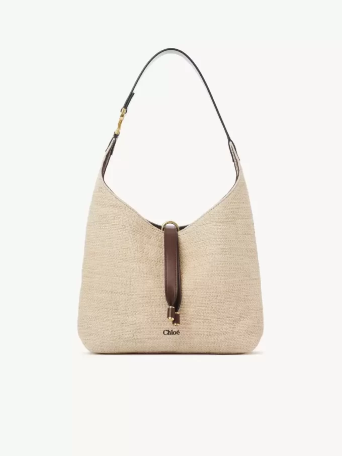 Bolso hobo pequeño Marcie en fibras efecto rafia